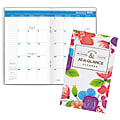 AT-A-GLANCE® Badge 25-Month Pocket Planner, 3 5/8" x 6 1/16", 60% Recycled, Multicolor Floral, January 2018 to January 2020