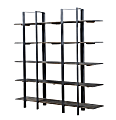 Coast to Coast Loris 79"H 5-Shelf Metal Etagere Bookshelf, Aspen Court Brown 1 thumbnail image