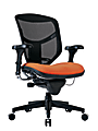 WorkPro® Quantum 9000 Series Ergonomic Mesh/Premium Fabric Mid-Back Chair, Black/Tangerine, BIFMA Compliant