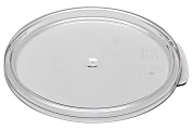 Cambro Camwear Round Food Storage Lids For 2- And 4-Qt Containers, Clear, Pack Of 12 Lids