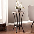 Southern Enterprises Libson Accent Table, Round, Black/Gold