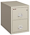 FireKing® UL 1-Hour 31-5/8"D Vertical 2-Drawer Legal-Size File Cabinet, Metal, Parchment, White Glove Delivery