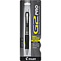 Pilot® G2 Pro Retractable Gel Pen, Fine Point, 0.7 mm, Gray Barrel, Black Ink