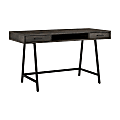 Bush Furniture Steele 54"W Writing Desk, Dark Gray Hickory, Standard Delivery