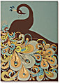 Viabella Blank Note Greeting Card, Peacock, 5" x 7", Multicolor
