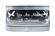 You Are Making A Difference Petite Frosted Crystal Bowl, 3 1/8" x 5 1/2", Clear