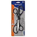 Westcott Hard Handle Scissors With Antimicrobial Protection, 8", Pointed, Black, Pack Of 2 Pairs