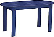 Linon Troy Outdoor Coffee Table, 18-1/8"H x 35-1/4"W x 18-1/8"D, Blue 1 thumbnail image