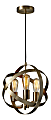 Adesso® Donovan Pendant Lamp, 13-1/2"H, Antique Brass