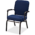 Lorell® Big And Tall Fabric Oversize Stack Chair, Navy/Black