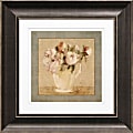 Timeless Frames Diana Pewter-Framed Floral Artwork, 10" x 10", Cottage Bouquet