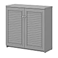 Bush Furniture Fairview Small Storage Cabinet With Doors, Cape Cod Gray, Standard Delivery