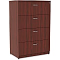 Lorell® Essentials 22"D Lateral 4-Drawer File Cabinet, Mahogany