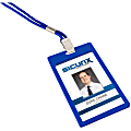 SICURIX Badge Holder - Vertical - 6 / Pack - Blue
