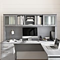 Bush Furniture Hutch For L-Shaped Desk, 72"W, Platinum Gray, Standard Delivery 1 thumbnail image