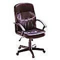Furniture At Work® Genuine Leather Executive Chair, Black