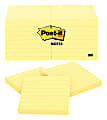 Post-it Notes, 3 in x 3 in, 12 Pads, 100 Sheets/Pad, Clean Removal, Canary Yellow, Lined