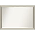 Amanti Art Narrow Non-Beveled Rectangle Wood-Framed Bathroom Wall Mirror, 27-3/4" x 39-3/4", Romano Silver 1 thumbnail image