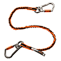 Ergodyne Squids 3119F(x) Dual Swivel Carabiner Tool Lanyards, 48", Orange/Gray, Pack Of 6 Lanyards 1 thumbnail image