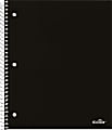 Office Depot® Brand Stellar Poly Notebook, 8-1/2" x 11", 1 Subject, Quadrille Ruled, 100 Sheets, Black 1 thumbnail image