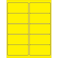 Tape Logic® Permanent Labels, LL178YE, Rectangle, 4" x 2", Fluorescent Yellow, Case Of 1,000