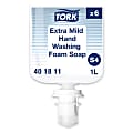 Tork® Extra Mild Foam Soap Refill, Unscented, 1 L, 6/Carton 1 thumbnail image