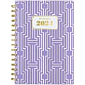 2024-2025 AT-A-GLANCE® BADGE 13-Month Weekly/Monthly Planner, 5-1/2" x 8-1/2", Purple Geo, January 2024 To January 2025, 1675G-200
