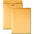 Business Source Kraft Envelopes - Clasp - #90 - 9" Width x 12" Length - 32 lb - Clasp - Kraft - 100 / Box - Brown Kraft