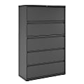 WorkPro® 42"W x 18-5/8"D Lateral 5-Drawer File Cabinet, Charcoal 1 thumbnail image