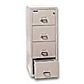 FireKing® UL 1-Hour 31-5/8"D Vertical 4-Drawer Letter-Size Fireproof File Cabinet, Metal, Platinum, White Glove Delivery 1 thumbnail image