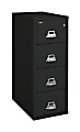 FireKing® UL 1-Hour 31-5/8"D Vertical 4-Drawer Legal-Size Fireproof File Cabinet, Metal, Black, White Glove Delivery 1 thumbnail image