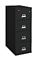 FireKing® UL 1-Hour 31-5/8"D Vertical 4-Drawer Legal-Size Fireproof File Cabinet, Metal, Black, White Glove Delivery 1 thumbnail image