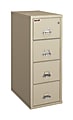 FireKing® UL 1-Hour 31-5/8"D Vertical 4-Drawer Legal-Size Fireproof File Cabinet, Metal, Platinum, White Glove Delivery 1 thumbnail image