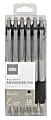 Office Depot® Brand Advanced Ink Retractable Ballpoint Pens, Bold Point, 1.2 mm, Silver Barrel, Black Ink, Pack Of 12