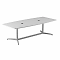 Bush Business Furniture 96-inch Office Conference Table with Metal Base, White, Standard Delivery 1 thumbnail image