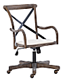Linon Cady Cafe Fabric Mid-Back Home Office Chair, Brown/Gray Wash