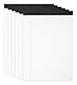 TUL® Writing Pads, Letter Size, Wide Rule, 50 Sheets Per Pad, White, Pack Of 6 Pads