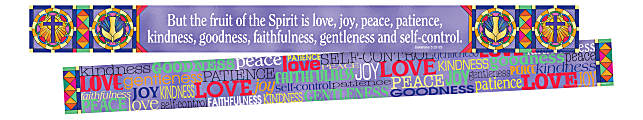 Barker Creek Double-Sided Border Strips, 3" x 35", Fruit Of The Spirit, Set Of 24