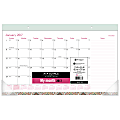 AT-A-GLANCE® Fashion Monthly Desk Pad Calendar, 17 3/4" x 10 7/8", 30% Recycled, Marrakesh, January to December 2017