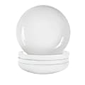 Elama Esme Porcelain Serving Bowls, 9", White, Set Of 4 Bowls