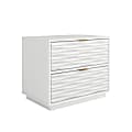Sauder® Morgan Main 2-Drawer Side Table, 19-1/3”H x 23-5/8”W x 15-3/4”D, White 1 thumbnail image