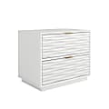 Sauder® Morgan Main 2-Drawer Side Table, 19-1/3”H x 23-5/8”W x 15-3/4”D, White