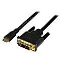StarTech.com 2m Mini HDMI® to DVI-D Cable - M/M - 6.56 ft DVI/HDMI Video Cable - First End: 1x HDMI (Mini Type C) Male Digital Audio/Video 1 thumbnail image