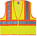 Ergodyne GloWear Safety Vest, Type R Class 2, L/XL, 2-Tone Lime, 8230Z