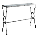 Monarch Specialties Console Table, Metal With Glass Top, Silver