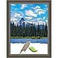 Amanti Art Domus Dark Silver Wood Picture Frame, 21" x 27", Matted For 18" x 24"