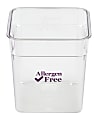 Cambro Camwear 8-Quart CamSquare Storage Containers, Allergen-Free Purple, Set Of 6 Containers