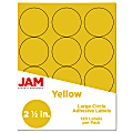 JAM Paper® Circle Labels, 2-1/2", Yellow, Pack Of 120 Labels 1 thumbnail image