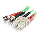 C2G-5m SC-ST 62.5/125 OM1 Duplex Multimode PVC Fiber Optic Cable - Green