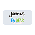 Custom Printed Full Color Reusable Rectangle Plastic White Board Name Badge/Tag,  1-1/2" x 3"